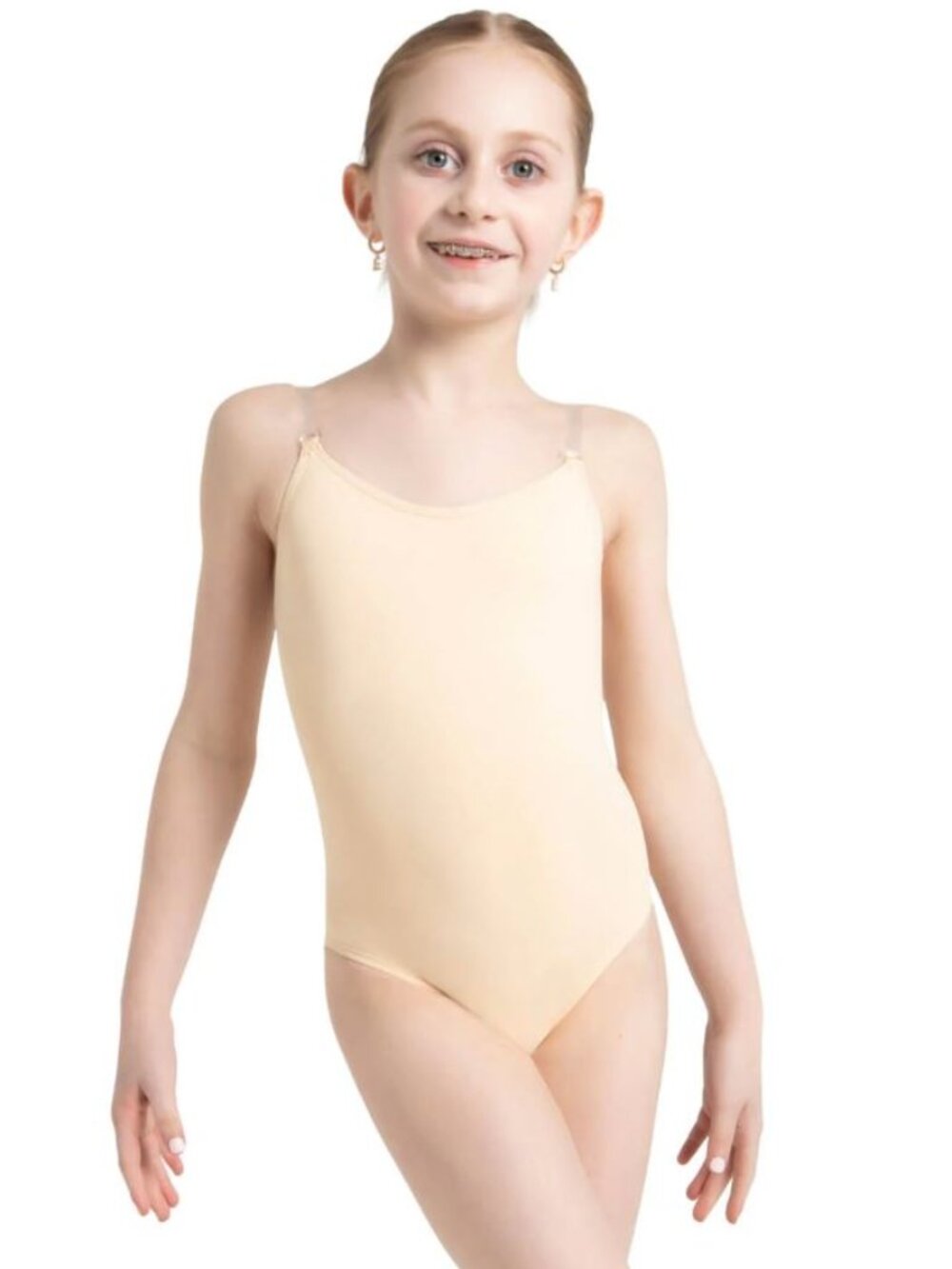 Capezio Girls Camisole Leotard w/ Clear Transition Strap